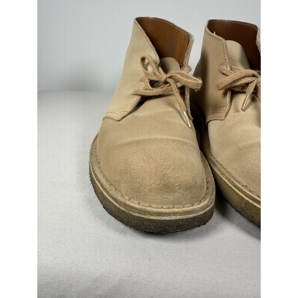 Clarks‎ Originals Mens Desert Boot Sand Suede Chukka Crepe Sole Tan Size 9 - Picture 6 of 12